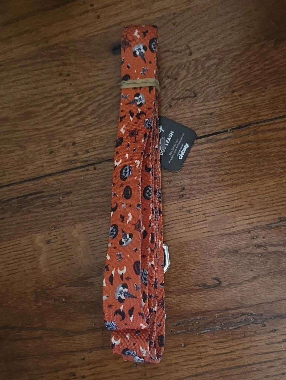 Disney Orange Halloween Dog Leash with Black Accents